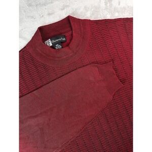 Kilburne And Finch Sweater Mens 2XL Red Textured‎ Knit Crewneck Pullover Holiday